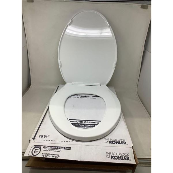 Kohler Elongated Front Toilet Seat 18 5/8" X 14 31/6" - White