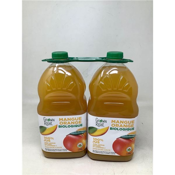 Grown Right, Organic Mango/Orange Juice 2X1.89L