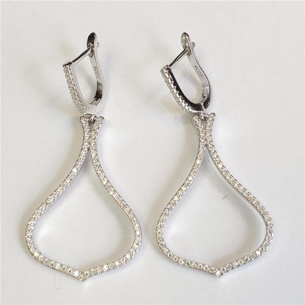 Silver Cubic Zirconia Earrings, Suggested Retail Value $200