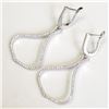 Image 2 : Silver Cubic Zirconia Earrings, Suggested Retail Value $200