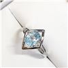 Image 2 : Silver Topaz(1.6ct) Ring (~Size 7)(Ring is resizable for $40) (~weight 3.05g), Suggested Retail Valu
