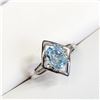 Image 3 : Silver Topaz(1.6ct) Ring (~Size 7)(Ring is resizable for $40) (~weight 3.05g), Suggested Retail Valu