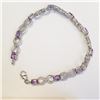 Image 2 : Silver Amethyst Bracelet, Suggested Retail Value $150