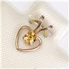 Image 3 : 10K Yellow Gold Citrine Pendant, Made in Canada, Suggested Retail Value $40