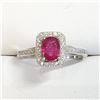 Image 1 : Silver Ruby(1ct) Ring (~Size 7)(Ring is resizable for $40) (~weight 2.62g), Suggested Retail Value $