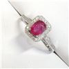 Image 2 : Silver Ruby(1ct) Ring (~Size 7)(Ring is resizable for $40) (~weight 2.62g), Suggested Retail Value $