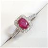 Image 3 : Silver Ruby(1ct) Ring (~Size 7)(Ring is resizable for $40) (~weight 2.62g), Suggested Retail Value $