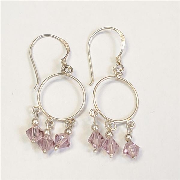 Silver Amethyst Earrings, Suggested Retail Value $100
