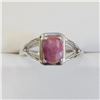 Image 1 : Silver Ruby(1.6ct) Ring (~Size 7)(Ring is resizable for $40) (~weight 3.55g), Suggested Retail Value