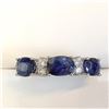 Image 1 : Silver Sapphire(3ct) Ring (~Size 7)(Ring is resizable for $40) (~weight 3.3g), Suggested Retail Valu