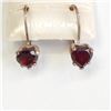 Image 1 : Silver Garnet(1.35ct) Earrings, Suggested Retail Value $60