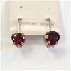 Image 1 : Silver Garnet(1.35ct) Earrings, Suggested Retail Value $40