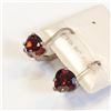 Image 2 : Silver Garnet(1.35ct) Earrings, Suggested Retail Value $40