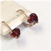 Image 3 : Silver Garnet(1.35ct) Earrings, Suggested Retail Value $40