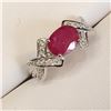 Image 2 : Silver Ruby(1.6ct) Ring (~Size 6)(Ring is resizable for $40) (~weight 3.05g), Suggested Retail Value