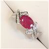 Image 3 : Silver Ruby(1.6ct) Ring (~Size 6)(Ring is resizable for $40) (~weight 3.05g), Suggested Retail Value