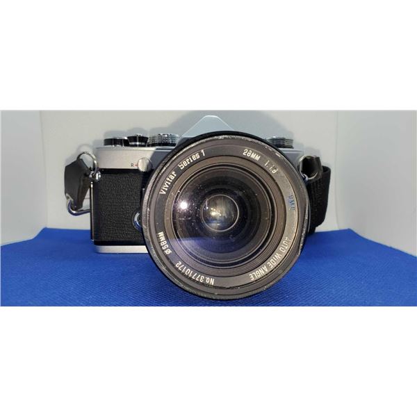 Olympus OM-1 35mm Camera with Vivitar series 1 28mm 1:1.3 58mm auto wide angle lens