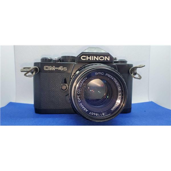 Chinon Model CM-4s 35mm Camera serial #358717 with Pentax-M 1:1.7/50 Lens