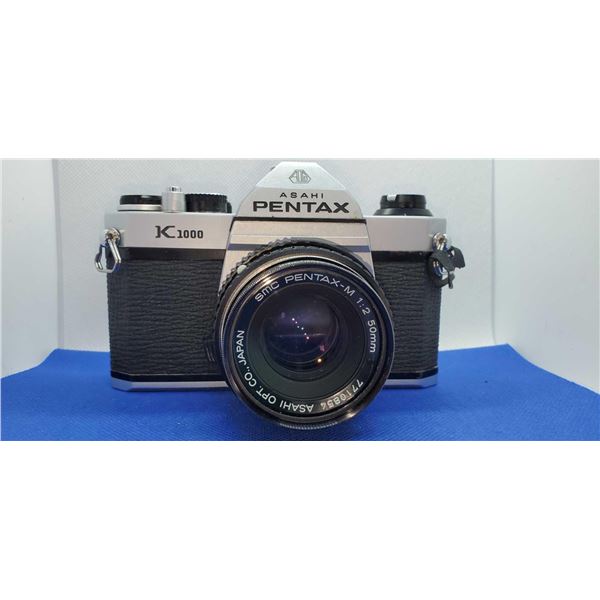 Pentax Asahi K 1000 35 mm Camera with Pentax-M 1:2/50mm Lens