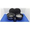 Image 2 : Yashica Aux Wide Angle & Telephoto Camera Lens Set with Tele-Wide Finder and Storage Case