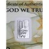 Image 2 : Benchmark .999 Fine Silver 1 Grain Wafer Bar with certificate