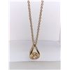 Image 1 : Ladies 14K GP Tear Drop Style Pendant and Chain Set NEW