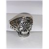 Image 1 : Mens Biker Silver Skull Ring size 10 - ghost rider