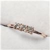 Image 3 : 10K Rose Gold Diamond (0.2Ct,Si1-2,G-I) Ring (~Size 7 (~length inches) (~weight 1.24g), Made in Cana