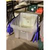 Image 1 : Lot of 2 Storage Totes w/ Lids