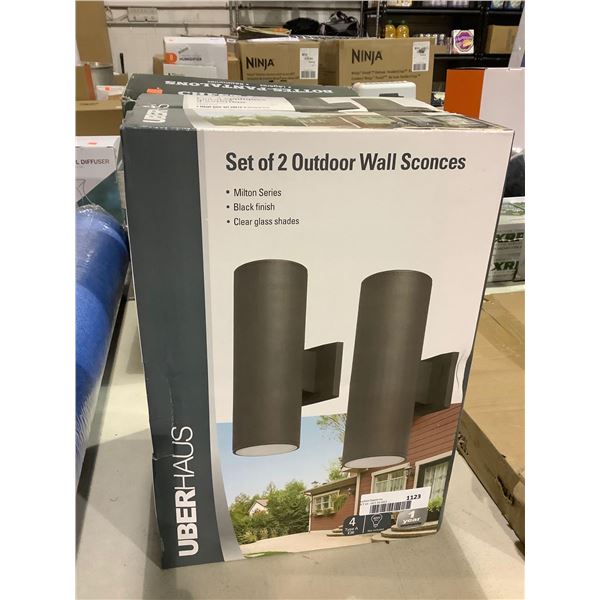 Uberhaus Set of 2 Outdoor Wall Sconces (4.25in x 13in)