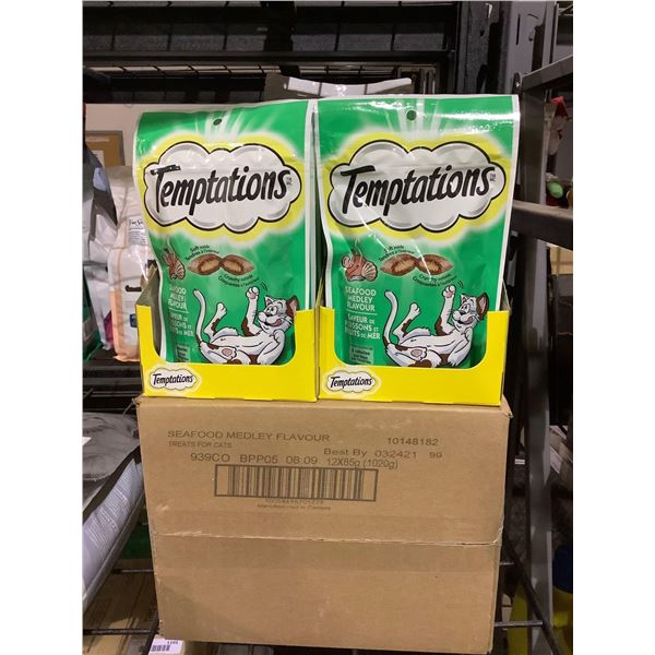 Case of Temptations Seafood Medley Cat Treats (12 x 85g)