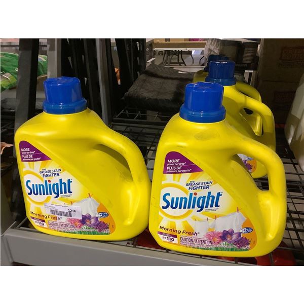 Sunlight Morning Fresh Liquid Laundry Detergent (4.43L) Lot of 2