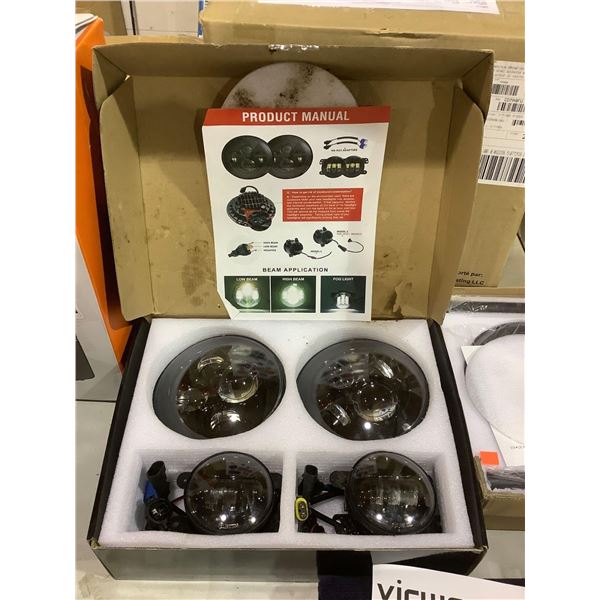 7in Black Daymaker LED Headlights for Wrangler B7-2018 TJ/LJ/JK