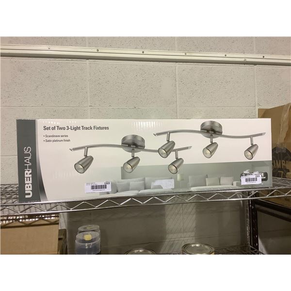 UberHaus Set of Two 3-Light Track Fixtures (21.85in x 6.69in)