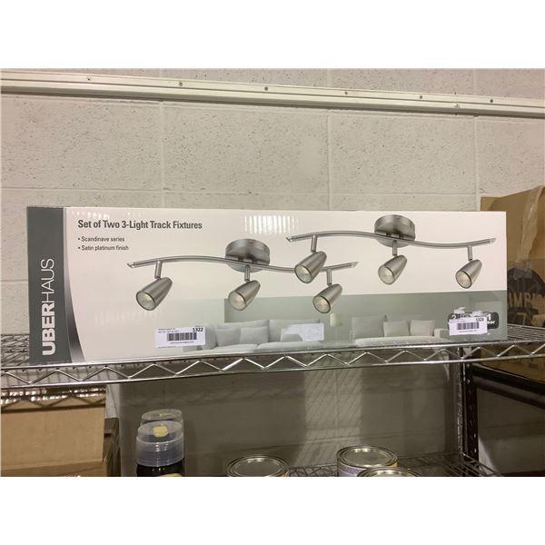 UberHaus Set of Two 3-Light Track Fixtures (21.85in x 6.69in)