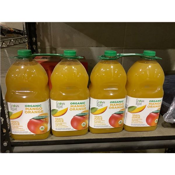 Grown Right Organic Mango Orange Juice (4 x 1.89L)
