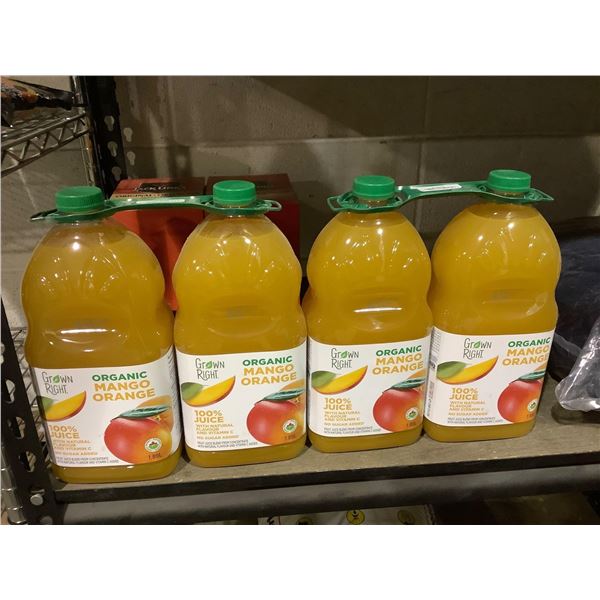 Grown Right Organic Mango Orange Juice (4 x 1.89L)
