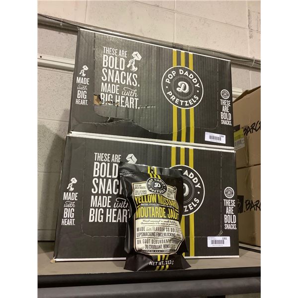 Case of Pop Daddy Pretzels Yellow Mustard Pretzel Sticks (12 x 212g)