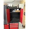 Image 4 : 3-Piece Metal Garage Storage Cabinet Set in Red - (28in x 22in x 32in and 28in x 22in x 32in and 22i