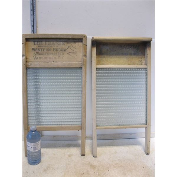 Two Vintage Wash Boards