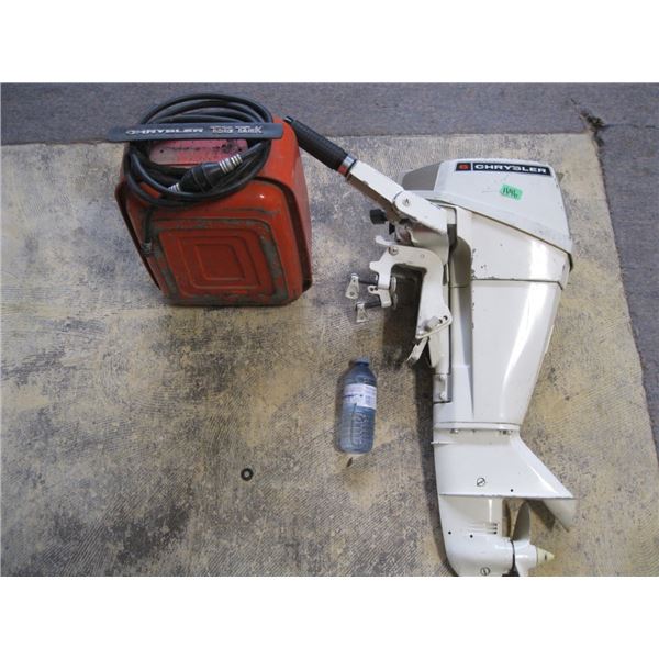 Vintage Chrysler 6HP out board motor with gas tank