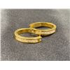 Image 1 : 18KT YELLOW GOLD DIAMOND SET EARRINGS, CHANNEL SET OVAL HOOP DESIGN, EACH SET WITH 8 PRINCESS CUT