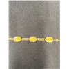 Image 2 : 14KT YELLOW GOLD AND 22KT YELLOW (PLACER) GOLD BRACELET, HAS 3 CUSHION SHAPED 14KT YELLOW GOLD