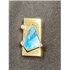 Image 1 : 14KT YELLOW GOLD AND 18KT WHITE GOLD HANDMADE NATURAL BLUE TOPAZ AND DIAMOND SET PENDANT, 1 KITE