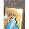 Image 2 : 14KT YELLOW GOLD AND 18KT WHITE GOLD HANDMADE NATURAL BLUE TOPAZ AND DIAMOND SET PENDANT, 1 KITE