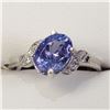 Image 1 : 10K  TANZANITE(1.2CT) 6 DIAMONDS(0.04CT) RING SIZE 6