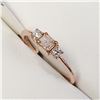 Image 2 : 14K  DIAMOND(0.48CT)FANCY BROWNISH YELLOW AND LIGHT PINK RING SIZE 7
