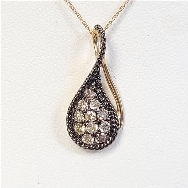 14K DIAMOND(0.5CT) PENDANT *CHAIN MISSING LINK*