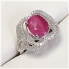 Image 2 : SILVER RUBY(2CT) RING SIZE 8