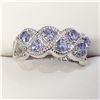 Image 1 : SILVER TANZANITE(1.5CT) RING SIZE 6.5